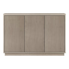 Hudson&Canal - Table de buffet Alston 48" L - Aulne blanc-Comprend 3 portes avec deux armoires de rangement et des étagères réglables