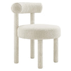Modway - Toulouse Tissu Boucle Chaise à manger - Ivoire-Chaise de salle à manger moderne