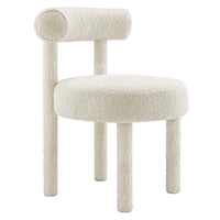 Modway - Toulouse Tissu Boucle Chaise à manger - Ivoire-Chaise de salle à manger moderne