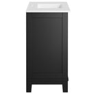 Modway - Dixie 36" Solide Armoire à coiffeuse de salle de bain - Noir Blanc-Matchs non inclus
