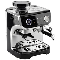 HOMCOM - Machine à espresso avec broyeur intégré et mousseur à lait - noir-Sélectionnez une ou deux doses pour personnaliser l’intensité de chaque espresso
