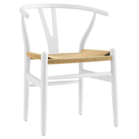 Modway - Amish Restauration Fauteuil - Blanc-Siège en corde de papier durable