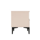 Manhattan Comfort - Lot de 2 tables de chevet modernes Amara 39,4" - Rose pâle et blanc-Parfait pour le rangement de chevet, les lampes ou les objets de décoration