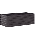 Outsunny - Jardinière surélevée - 6 pi x 3 pi x 2 pi - gris foncé-Protégez les plantes contre l'immersion 