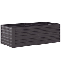 Outsunny - Jardinière surélevée - 6 pi x 3 pi x 2 pi - gris foncé-Protégez les plantes contre l'immersion 