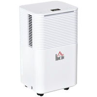 HOMCOM - déshumidificateur portable silencieux 1260 pieds carrés avec 3 modes - blanc-Puissante élimination de l’humidité (jusqu’à 21 pintes/jour de déshumidification), réservoir d’eau de 4 pintes