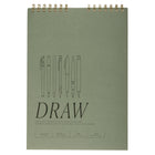 Gry Mattr - Carnet de croquis - 70 lb - Reliure à spirale - 60 feuilles - Vert-60 feuilles de papier de 70 lb