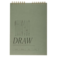 Gry Mattr - Carnet de croquis - 70 lb - Reliure à spirale - 60 feuilles - Vert-60 feuilles de papier de 70 lb