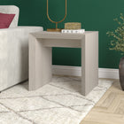 Hudson&Canal - Table d'appoint rectangulaire Oswin de 56 cm de largeur, , blanc aulne-Caractéristiques assemblage facile