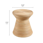Modway - Tavi Sablier Rotin naturel Table d’appoint ronde - Naturel-Forme en sablier