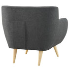 Modway - Remark Tissu rembourré Fauteuil - Gris--jambes d’assemblage requises