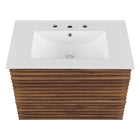 Modway - Render Fixation murale de 30" Vanette de salle de bain - Blanc noyer-8