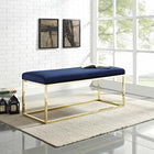 Modway - Anticipate Tissu Banc in Marine d’or-Sellerie en velours en polyester