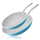 Gotham Steel - Ensemble de poêles antiadhésives Ocean Blue - 2 pièces-Ensemble de poêles à frire de tous les jours : Comptez sur cet ensemble de poêles à frire pour vos besoins de cuisine quotidiens. Faites sauter les aliments, faites cuire les œufs, braisez et saisissez les viandes ou tout ce que vous voulez, tandis que le revêtement antiadhésif assure une libération facile des aliments. Jetez-le au lave-vaisselle après utilisation pour un nettoyage rapide