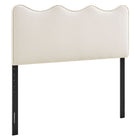 Modway - Athena Velours de performance résistant aux taches Tête de lit Queen size, Albâtre-Velours de performance résistant aux taches