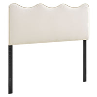 Modway - Athena Velours de performance résistant aux taches Tête de lit Queen size, Albâtre-Velours de performance résistant aux taches