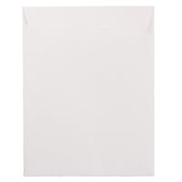 JAM Paper Enveloppes à ouverture au sommet et rabat droit gommé, 10 x 13 po, blanches, 100 par paquet-Blanc