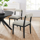 Modway - Kai Tissu Chaise à manger - Linen Black-Chaise latérale sans accoudoir Versitale