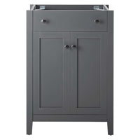 Modway - Nantucket 24" Armoire de toilette de salle de bain (lavabo non inclus) - Gris-Vanité de salle de bain moderne