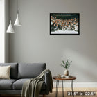 Boston Bruins 20x29 2011 Stanley Cup - Toile encadree - 31" x 22"-Prêt à accrocher - livré entièrement assemblé