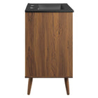Modway - Transmit 24" Vanette de salle de bain - Blanc Noir-Portes doubles à fermeture douce