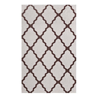 Modway - Marja Treillis marocain Tapis de 5 pi l x 8 pi L - Brun et Gris-Tapis à treillis marocain