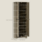 HOMCOM - Armoire de garde-manger style ferme 67 po - gris vieilli-Le design anti-basculement garantit sécurité et stabilité 