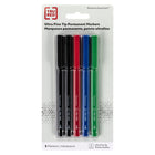 TRU RED - Marqueurs Permanents - Pointe Ultra Fine - Couleurs Variées - Paquet de 5-Les couleurs assorties audacieuses rendent vos signes ou notes faciles à lire à distance