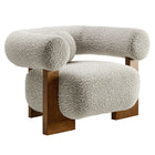 Modway - Jace Boucle Chaise d’accent - River Rock-Tissu Boucle texturé