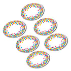 Ashley Productions - Effaceur magnétique pour tableau blanc, Confettis ovales, lot de 6-Gomme à tableau blanc attrayante pour la décoration de la salle de classe
