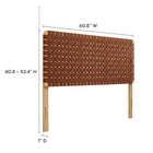 Modway - Sparta Tissage Cuir végane Tête de lit Queen, Brun naturel-7