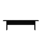 Manhattan Comfort - Banc de salle à manger moderne Nomad 67,91 po - Noir-Banc de style rustique avec détails en grain de bois et base en H
