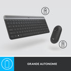Logitech MK470 Ensemble Clavier et Souris sans Fil Ultra-fin - Graphite-Le mode veille automatique permet de préserver la longévité des piles, jusqu'à 36 mois pour le clavier et 18 mois pour la souris
