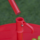 Outsunny - Table de pique-nique pliant pour enfants avec chaises, motif, extérieur jardin terrasse arrière-cour avec parasol - rouge-Dimensions de la table : Φ19,7 po x 19,7 po H (Φ50 x 50 cm)  
