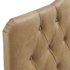 Modway - Annabel Imitation cuir Tête de lit jumelée, Grillé-7
