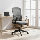 Zuo - Delo Chaise de bureau - Gris-Supporte jusqu'à 285 lb