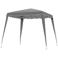 Outsunny - Tente auvent d'extérieur pliante 8 pi l x 8 pi L avec sac - Gris-Convient pour organiser une petite fête, un pique-nique, des sorties à la plage, etc