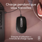 Logitech - MX Anywhere 3S for Mac, souris Bluetooth compacte sans fil, 8 000 PPP sur toute surface, clics discrets, USB-C - Gris-Faites défiler 1 000 lignes par seconde: souris Logitech avec MagSpeed, la roulette de défilement la plus rapide et la plus précise de Logitech, capable de faire défiler 1 000 lignes par seconde et précise au pixel près
