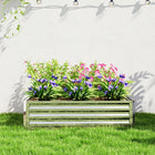 Outsunny - Jardin surélevé 4 pi x 4 pi x 1 pi pour légumes - argent-Le fond ouvert est idéal pour les plantes à racines longues 