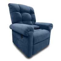 Journey - Fauteuil releveur Perfect Sleep Deluxe Plus 2 zones chauffage et massage Microlux - bleu-Le design du fauteuil releveur motorisé permet de s’asseoir, de se détendre, de s’incliner et de dormir dans un seul fauteuil