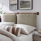 Modway - Anela Fixé au mur Chenille recouverte Tête de lit King Size, Noix d’avoine-Sangles velcro