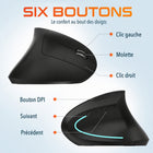 Delton - Souris d'ordinateur ergonomique sans fil rechargeable S12, pour droitiers, noire-Grâce à ses options de recharge polyvalentes, l'appareil peut être rechargé via un ordinateur portable, un chargeur mural, une batterie externe, un concentrateur USB ou une station d'accueil pour ordinateur portable.