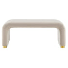 Modway - Koda Performance Velvet Ottoman de la cascade - Brass Almond-Assemblée requise