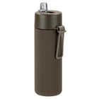 Gry Mattr - Bouteille d’entraînement portative avec paille - 700 ml - Brun-L’intérieur en acier inoxydable aide à garder les boissons froides