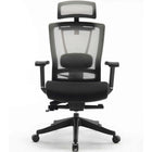 MotionGrey - Cloud Mesh Series - Chaise de bureau ergonomique pour bureau d'ordinateur executif - Noir-Dos en maille pour la respirabilite, siege en tissu à tissage serre, coussin en mousse moulee à froid pour le soutien.