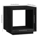 Hudson&Canal - Table d'appoint rectangulaire Evie  56 cm de largeur - grain noir-9