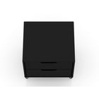 Manhattan Comfort - Rockefeller Table de Nuit Moderne du Milieu du Siècle à 2 Tiroirs 51 cm - Noir - Lot de 2-10