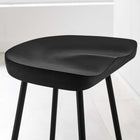 Modway - Concord Dos sans dos Tabourets de comptoir - Noir - Ensemble de 2-Pieds métalliques revêtus de poudre