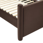 Modway - Rael Performance Velvet Lit à plateforme jumelle, Marron chocolat-7