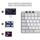 Logitech - MX Mechanical Mini pour Mac Clavier Sans Fil Illumine - Boutons Tactiles Silencieux - Gris (Pale Grey)-Associez deux des meilleurs outils de creation au monde : Profitez d'un abonnement gratuit d'un mois à Creative Cloud avec l'achat de MX Mechanical Mini pour Mac et creez comme jamais auparavant
